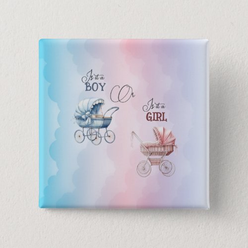 Baby Gender Reveal  Button