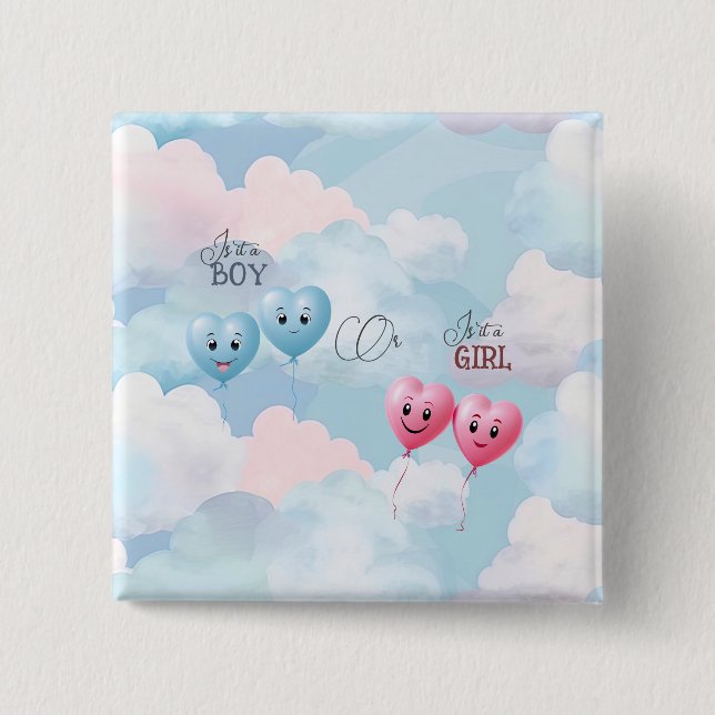 Baby Gender Reveal  Button (Front)
