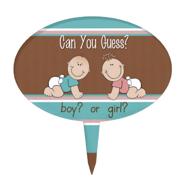 Gender Reveal Printable Cake Topper