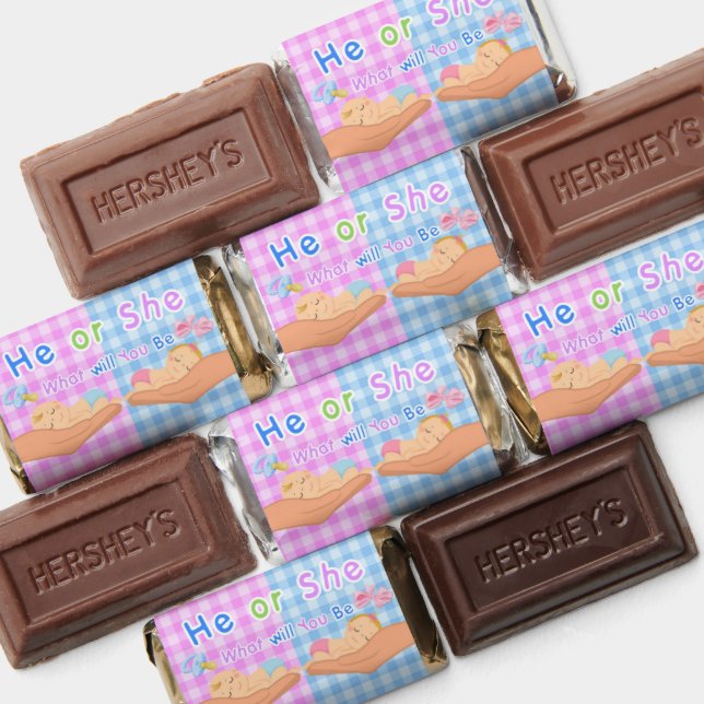 Baby Gender Reveal Favors Hershey's Candy bars (Assorted)