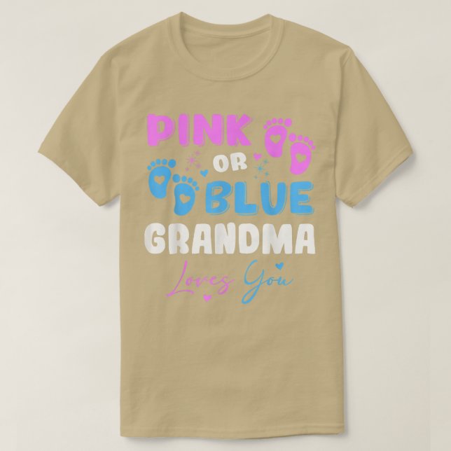 Baby Gender Reveal Grandma  T-Shirt (Design Front)