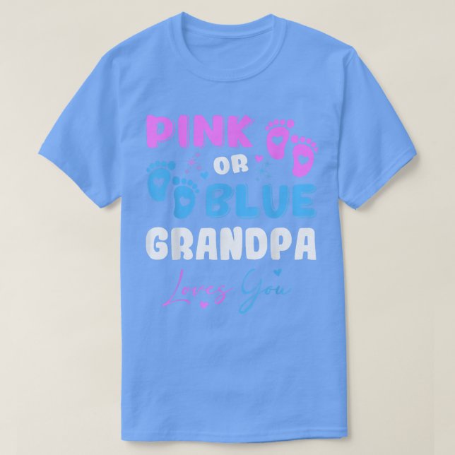 Baby Gender Reveal Grandpa  T-Shirt (Design Front)