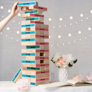 Baby Gender Reveal Idea Game  Topple Tower
