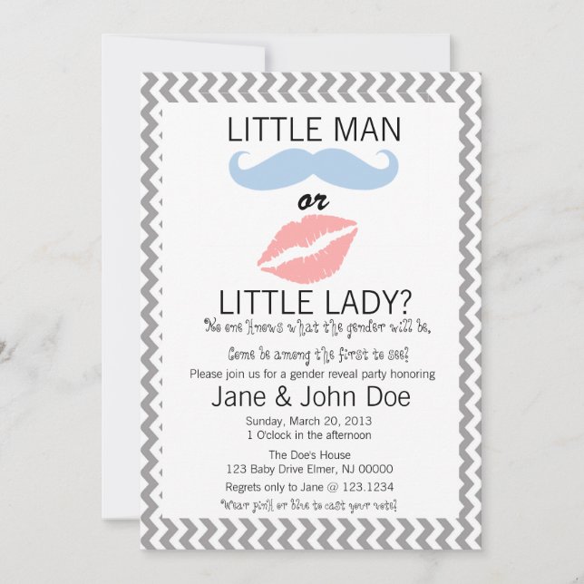 Baby Gender Reveal Invitation (Front)