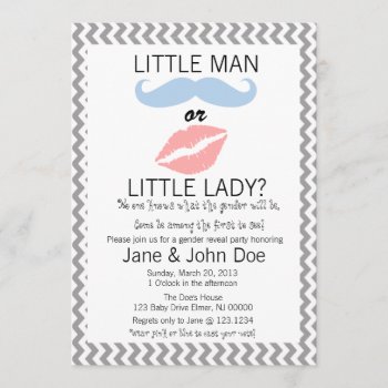 Baby Gender Reveal Invitation by PixieToesInvitations at Zazzle