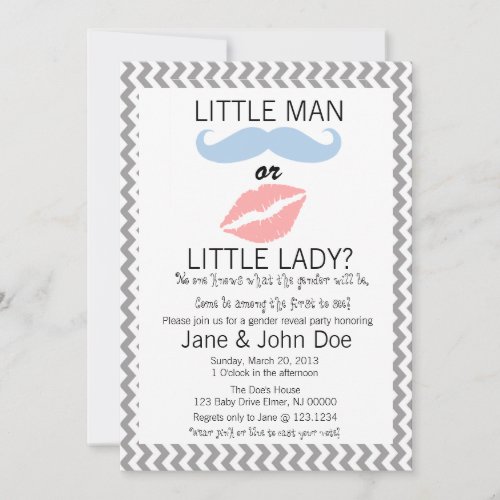 Baby Gender Reveal Invitation