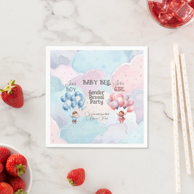 Baby Gender Reveal  Napkins (Insitu)