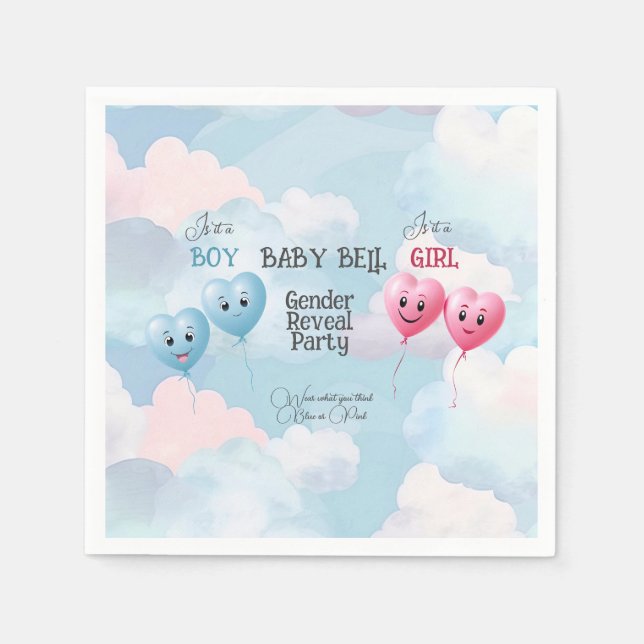 Baby Gender Reveal  Napkins (Front)
