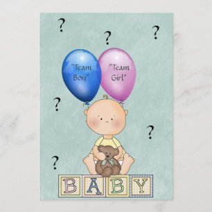 Baby Gender Reveal Party Invitation