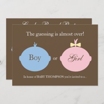 Baby Gender Reveal Party Invitation by mazarakes at Zazzle