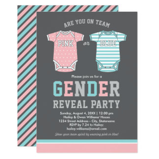 Baby Gender Reveal Party Invitation | Pink or Blue