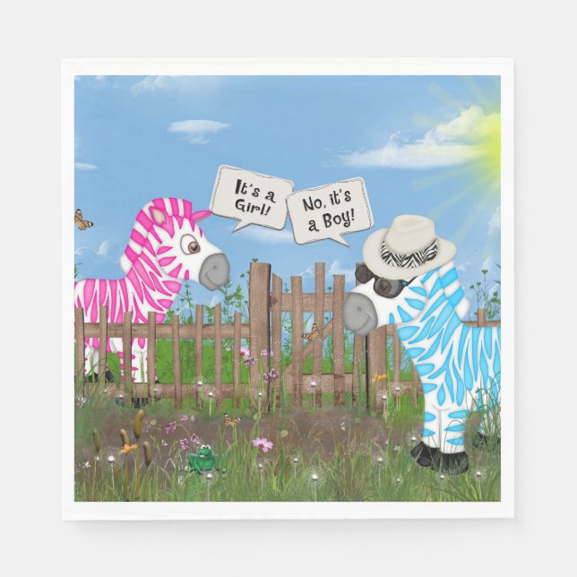 Baby Gender Reveal Party Napkins (Front)