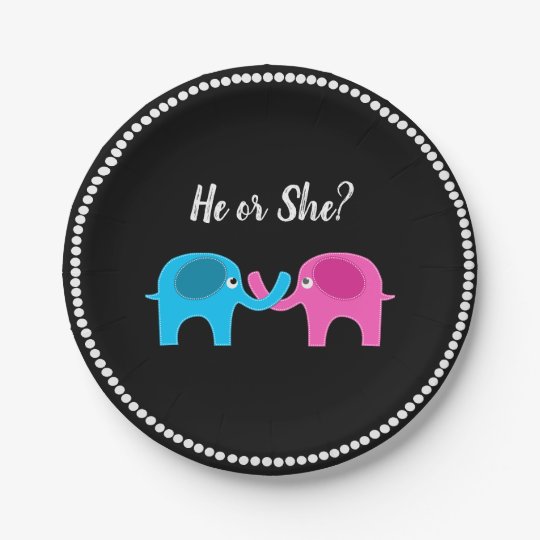 Baby Gender Reveal Party Paper Plate
