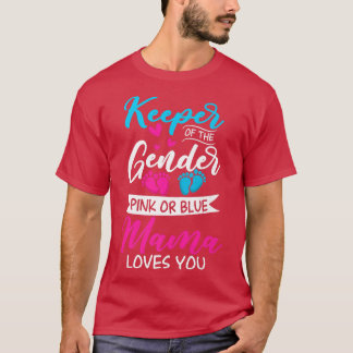 Baby Gender Reveal Shower Pink Or Blue Mama Loves  T-Shirt