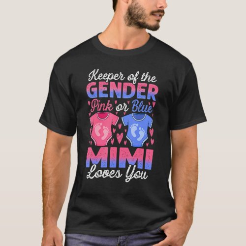 Baby Gender Reveal Shower Pink Or Blue Mimi Loves  T_Shirt