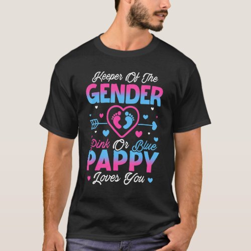 Baby Gender Reveal Shower Pink Or Blue Pappy Loves T_Shirt