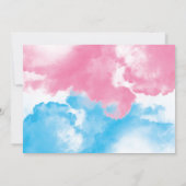 Baby Gender Reveal Smoke Bomb Blue and Pink Party Invitation (Back)
