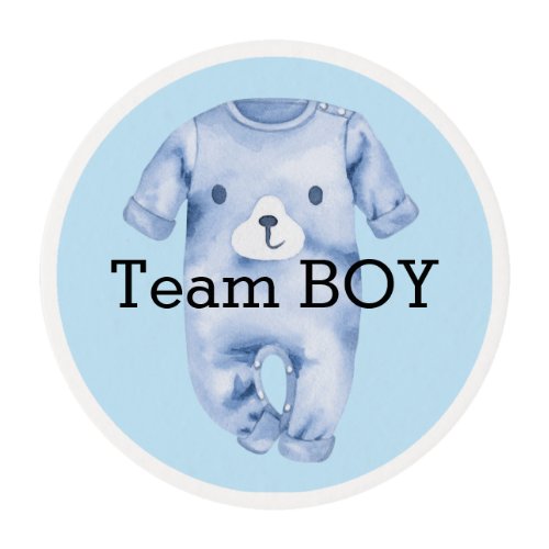 Baby gender reveal team boy frosting rounds