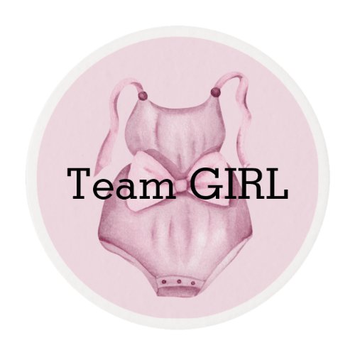 Baby gender reveal team girl frosting rounds