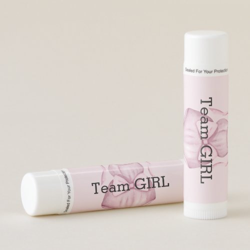 Baby gender reveal team girl  lip balm