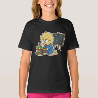 Baby Genius Dinosaur Scientist Math Pizza Funny Ca T-Shirt