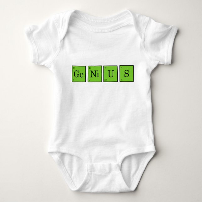 Baby GeNiUS - Green Baby Bodysuit (Front)