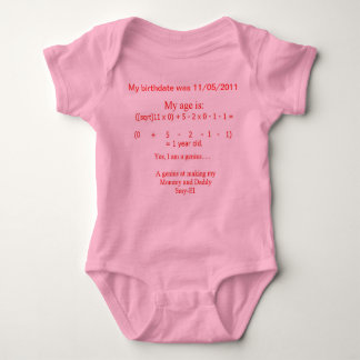 BABY GENIUS ONESY BABY BODYSUIT