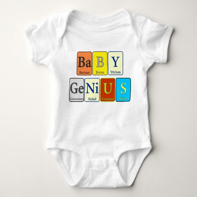 Baby Genius - Periodic Design Baby Bodysuit (Front)
