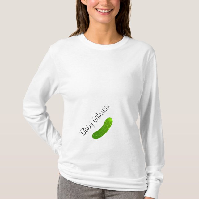 Baby Gherkin Pickle Maternity T-Shirt (Front)