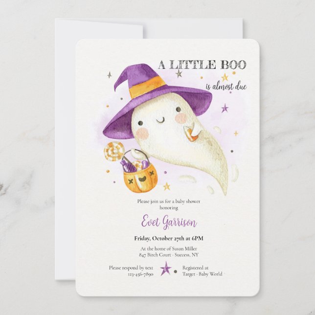 Baby Ghost Baby Shower Invitation (Front)