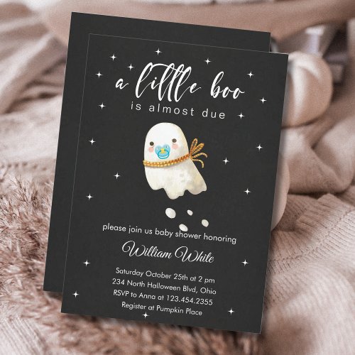 Baby Ghost Baby Shower Little Boo Invitation