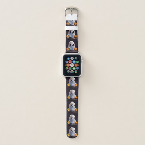 Baby Ghost Creepy Cute Halloween Character Apple Watch Band