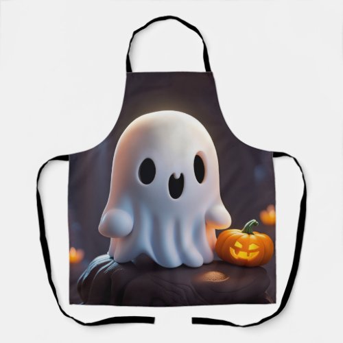 Baby Ghost Creepy Cute Halloween Character Apron