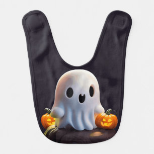 Baby Ghost Creepy Cute Halloween Character Bib