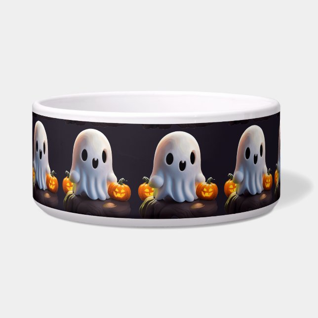 Baby Ghost Creepy Cute Halloween Character Bowl (Front)