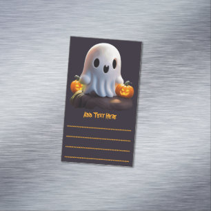 Baby Ghost Creepy Cute Halloween Character Business Card Magnet
