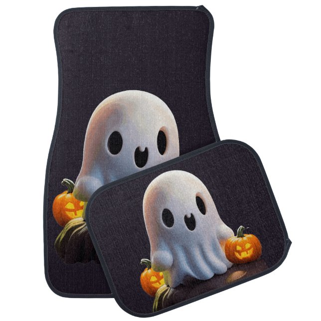 Baby Ghost Creepy Cute Halloween Character Car Floor Mat (Set)