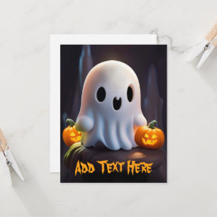 Baby Ghost Creepy Cute Halloween Character Card