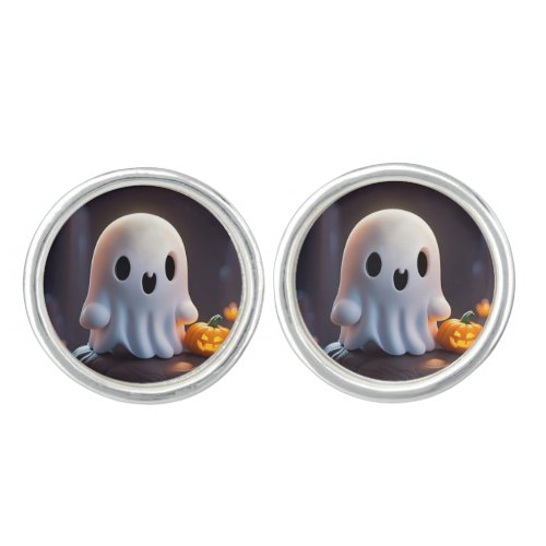 Baby Ghost Creepy Cute Halloween Character Cufflinks