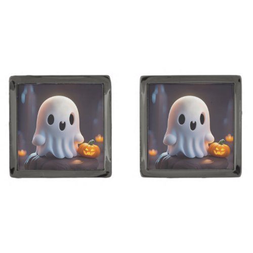 Baby Ghost Creepy Cute Halloween Character Cufflinks