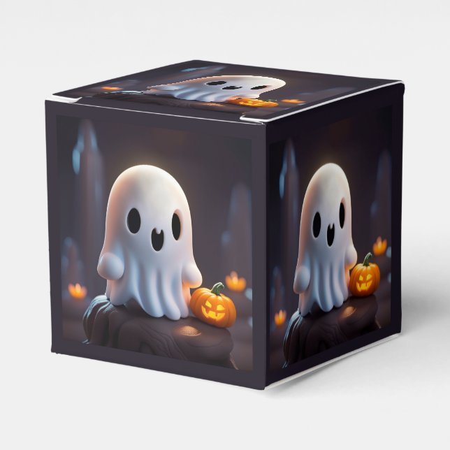Baby Ghost Creepy Cute Halloween Character Favor Boxes (Front Side)