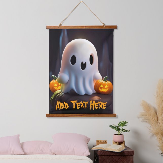 Baby Ghost Creepy Cute Halloween Character Hanging Tapestry (Bedroom)