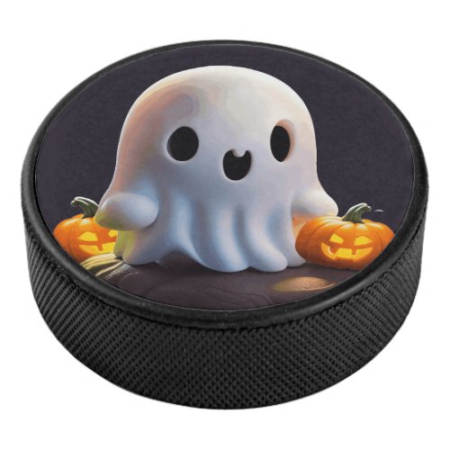 Baby Ghost Creepy Cute Halloween Character Hockey Puck