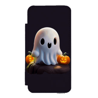 Baby Ghost Creepy Cute Halloween Character iPhone SE/5/5s Wallet Case
