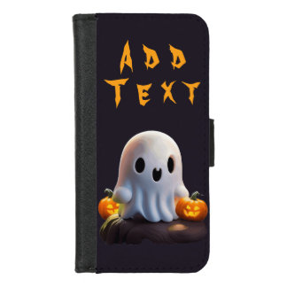 Baby Ghost Creepy Cute Halloween Character iPhone 8/7 Wallet Case