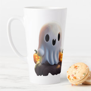 Baby Ghost Creepy Cute Halloween Character Latte Mug