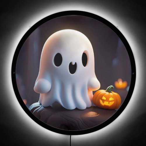 Baby Ghost Creepy Cute Halloween Character LED Sign