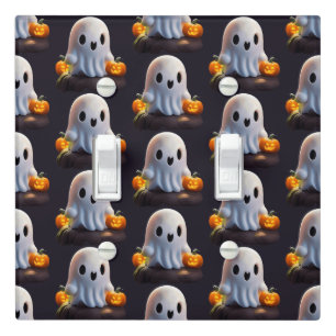 Baby Ghost Creepy Cute Halloween Character Light Switch Cover