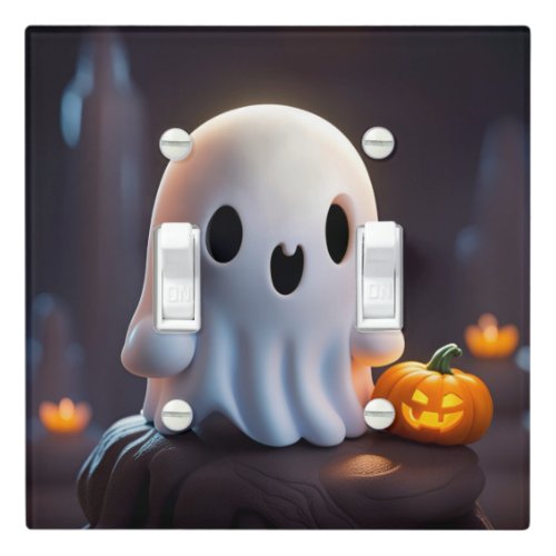 Baby Ghost Creepy Cute Halloween Character Light Switch Cover