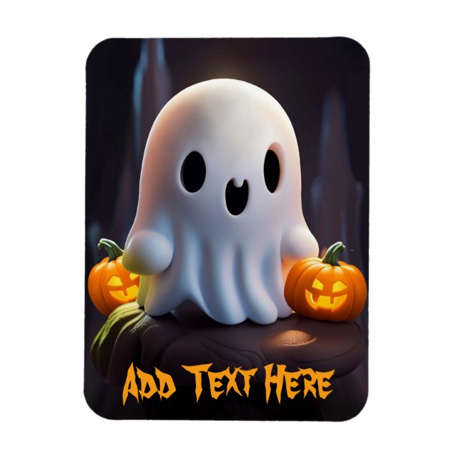 Baby Ghost Creepy Cute Halloween Character Magnet (Vertical)